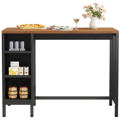 Isola da cucina larga 43, tavolo da cucina con 5 ripiani aperti