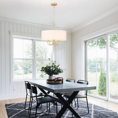 Lampada da soffitto moderna a 5 luci con montaggio a semi-incasso per sala da pranzo, camera da letto, soggiorno - N/D