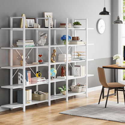 Libreria a 5 ripiani, libreria in stile industriale vintage