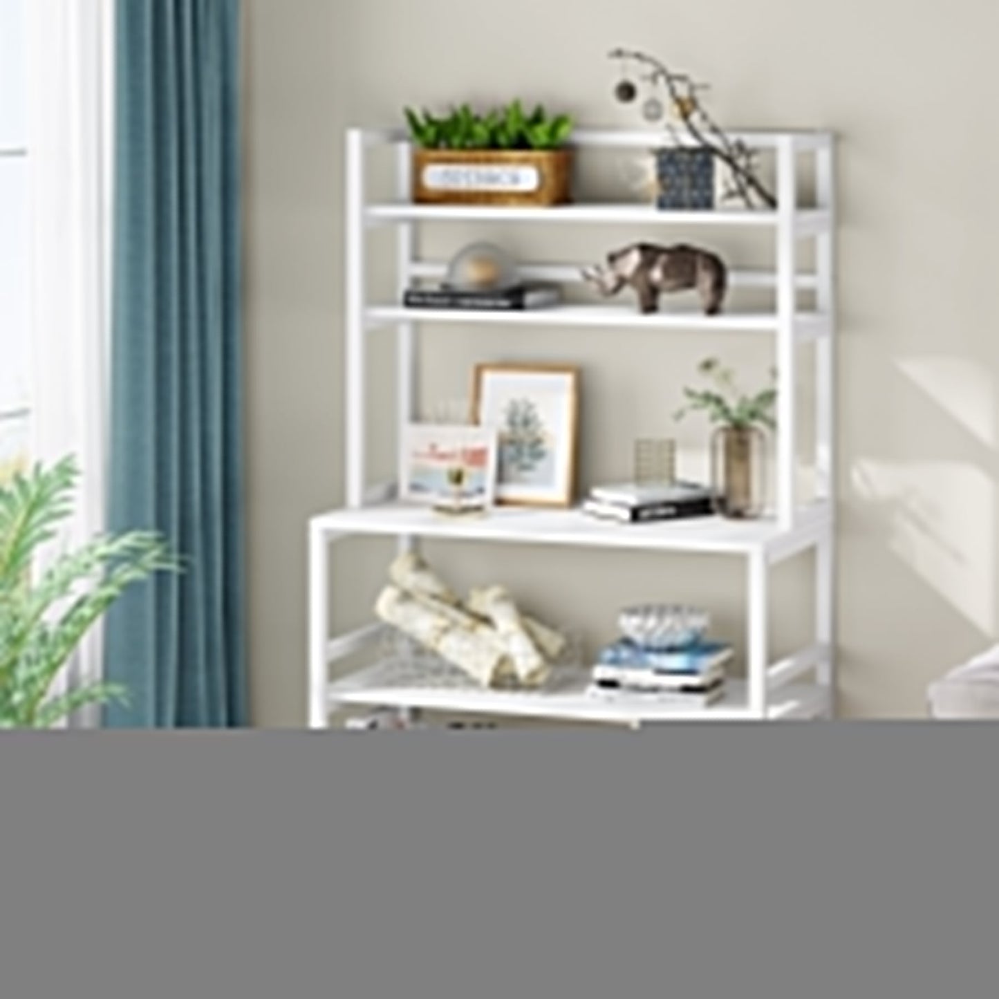 Scaffale da cucina a 5 ripiani, scaffale portaoggetti per forno a microonde, carrello da cucina industriale con portaoggetti