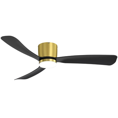 Ventilatore da soffitto a LED da 52 pollici nero/bianco con telecomando (3 pale)