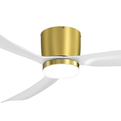 Ventilatore da soffitto a LED da 52 pollici nero/bianco con telecomando (3 pale)