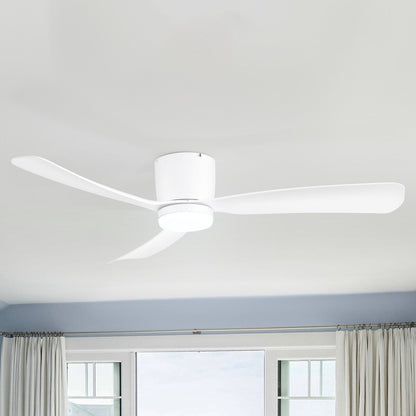 Ventilatore da soffitto a LED da 52 pollici nero/bianco con telecomando (3 pale)