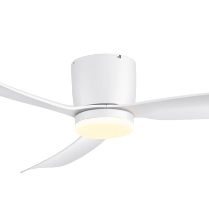 Ventilatore da soffitto a LED da 52 pollici nero/bianco con telecomando (3 pale)