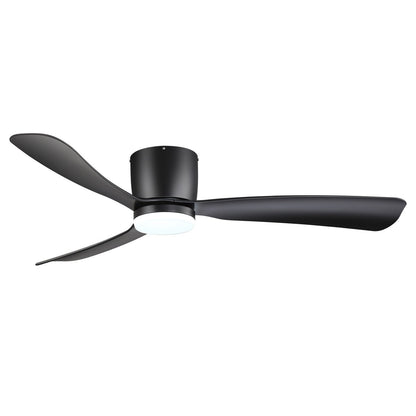 Ventilatore da soffitto a LED da 52 pollici nero/bianco con telecomando (3 pale)