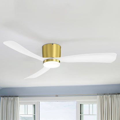 Ventilatore da soffitto a LED da 52 pollici nero/bianco con telecomando (3 pale)