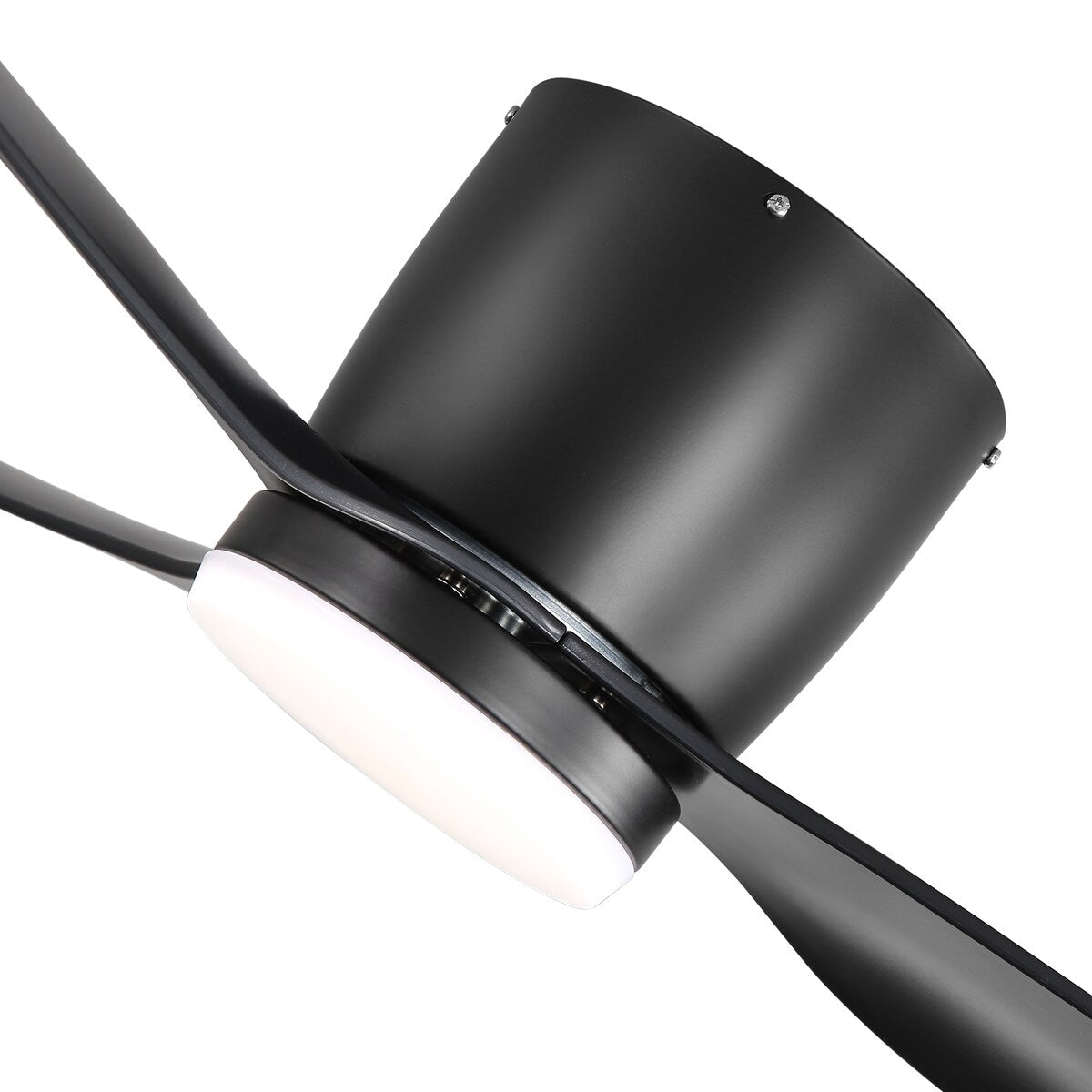 Ventilatore da soffitto a LED da 52 pollici nero/bianco con telecomando (3 pale)