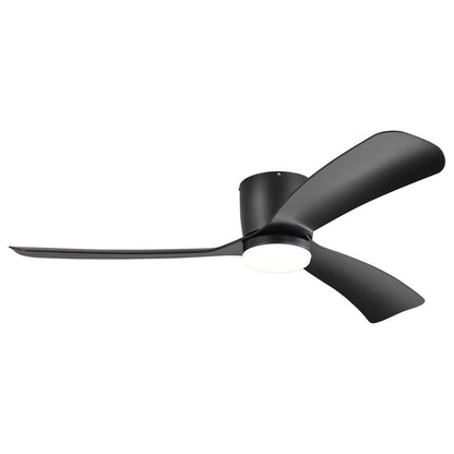 Ventilatore da soffitto a LED da 52 pollici nero/bianco con telecomando (3 pale)