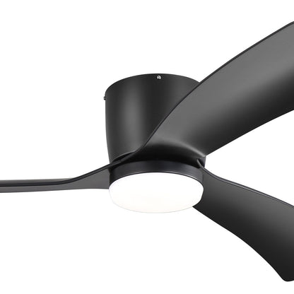 Ventilatore da soffitto a LED da 52 pollici nero/bianco con telecomando (3 pale)