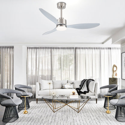 Ventilatore da soffitto a LED da 52 pollici con telecomando per luci (3 pale)