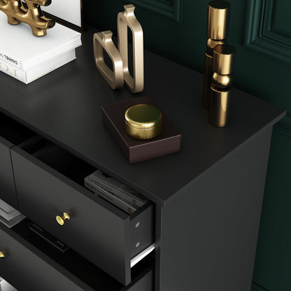 Cassettiera per camera da letto matrimoniale larga 55,1 cm con cassetti portaoggetti