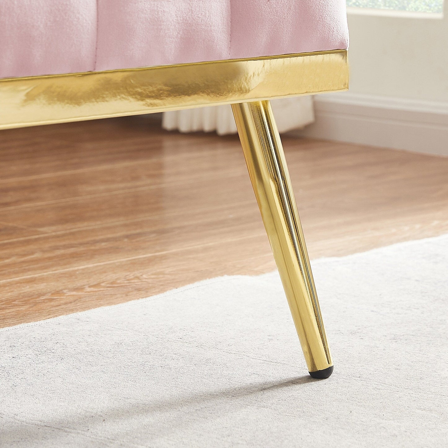 Divano a 2 posti in velluto 55,5 con 2 cuscini, design contemporaneo e facile da montare