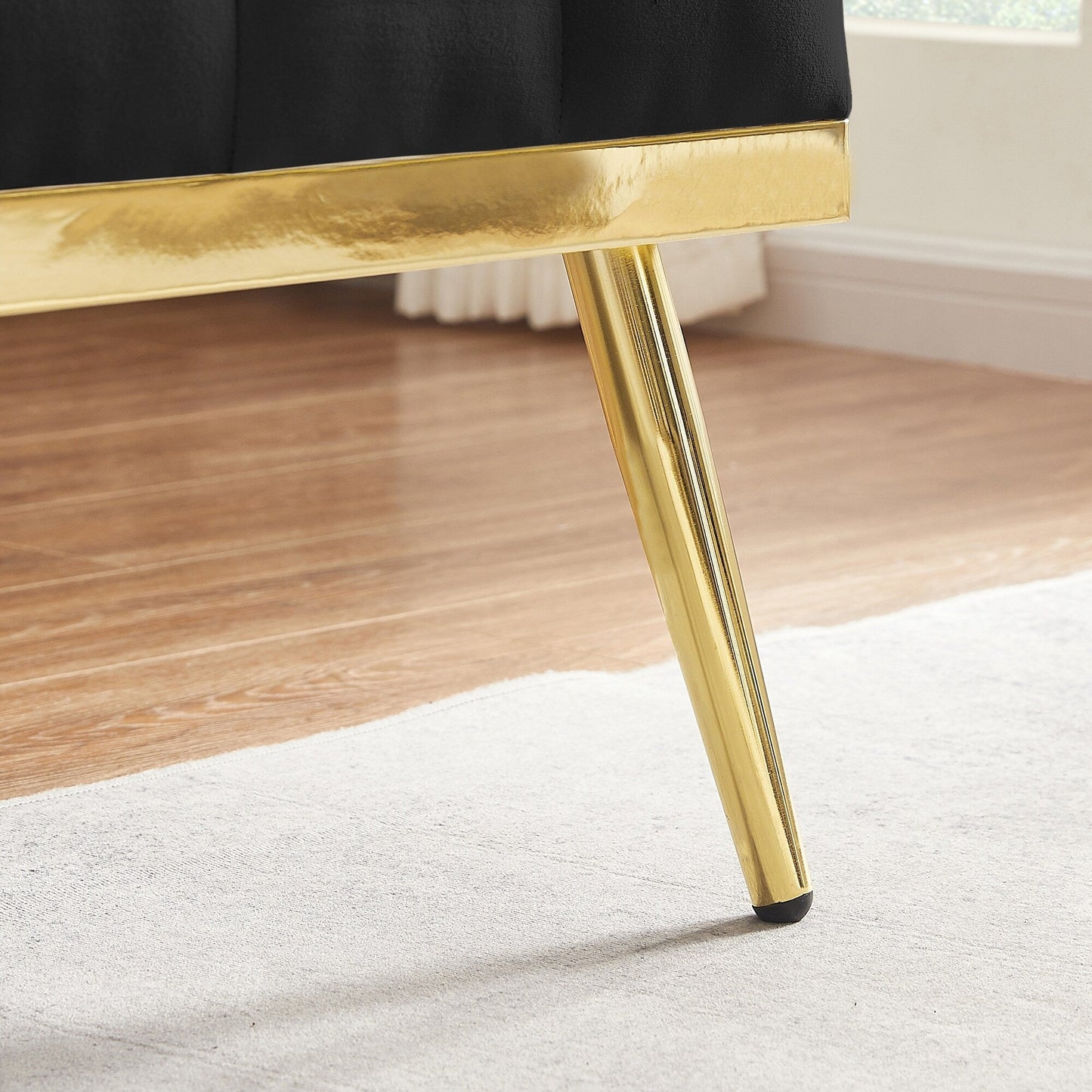 Divano a 2 posti in velluto 55,5 con 2 cuscini, design contemporaneo e facile da montare