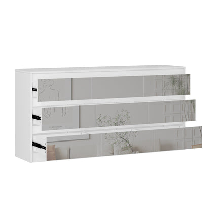 Cassettiera con 9 cassetti da 63 W, cassettiera decorativa per soggiorno, camera da letto