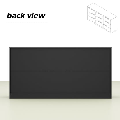 Cassettiera con 9 cassetti da 63 W, cassettiera decorativa per soggiorno, camera da letto