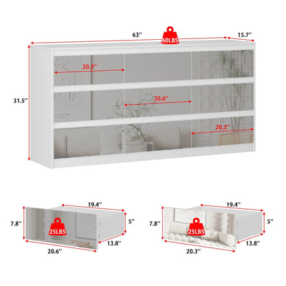 Cassettiera con 9 cassetti da 63 W, cassettiera decorativa per soggiorno, camera da letto
