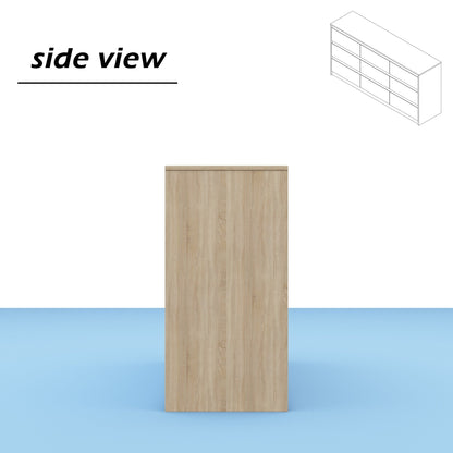 Cassettiera con 9 cassetti da 63 W, cassettiera decorativa per soggiorno, camera da letto