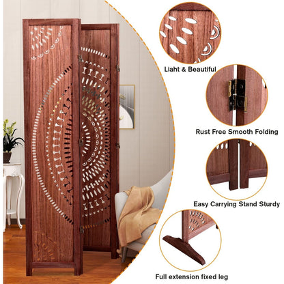 Divisorio pieghevole in legno massello da 65'' H