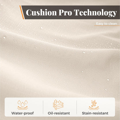 MAISON ARTS Set da pranzo da giardino in alluminio pressofuso da 7 pezzi con tavolo rettangolare espandibile e 6 sedie in alluminio pressofuso