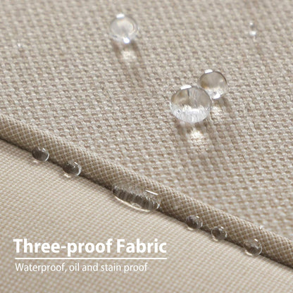 MAISON ARTS Sedie da pranzo in alluminio pressofuso/Set da pranzo per patio con tavolo da pranzo rotondo e 6 sedie da patio in alluminio pressofuso