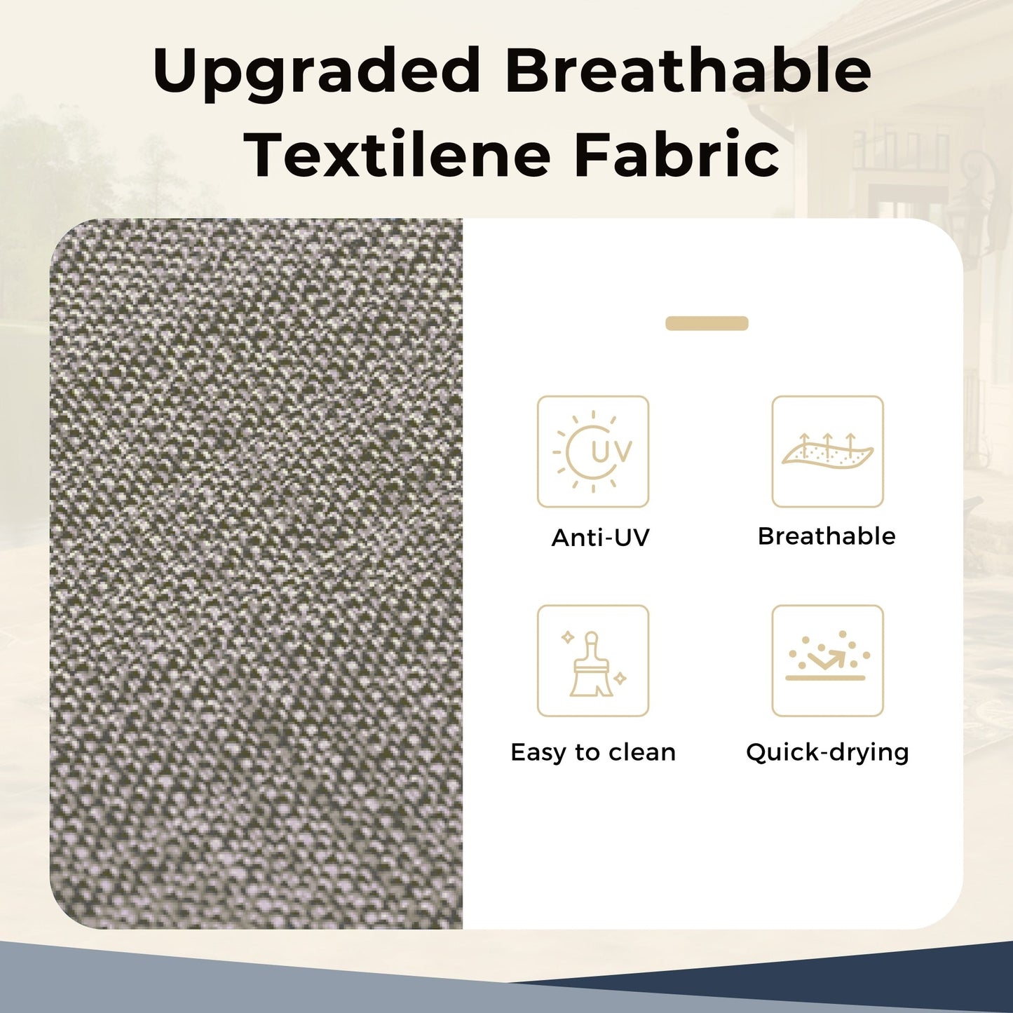 MAISON ARTS Set da pranzo da giardino 8 pezzi con ombrellone da giardino da 13 piedi