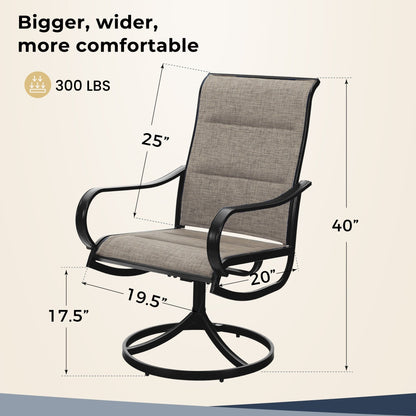 MAISON ARTS Set da pranzo da giardino 8 pezzi con ombrellone da giardino da 13 piedi