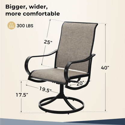 MAISON ARTS Set da pranzo da giardino 8 pezzi con ombrellone da giardino da 13 piedi