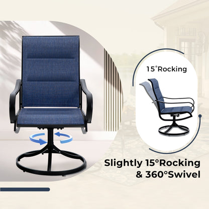 MAISON ARTS Set da pranzo da giardino 8 pezzi con ombrellone da giardino da 13 piedi