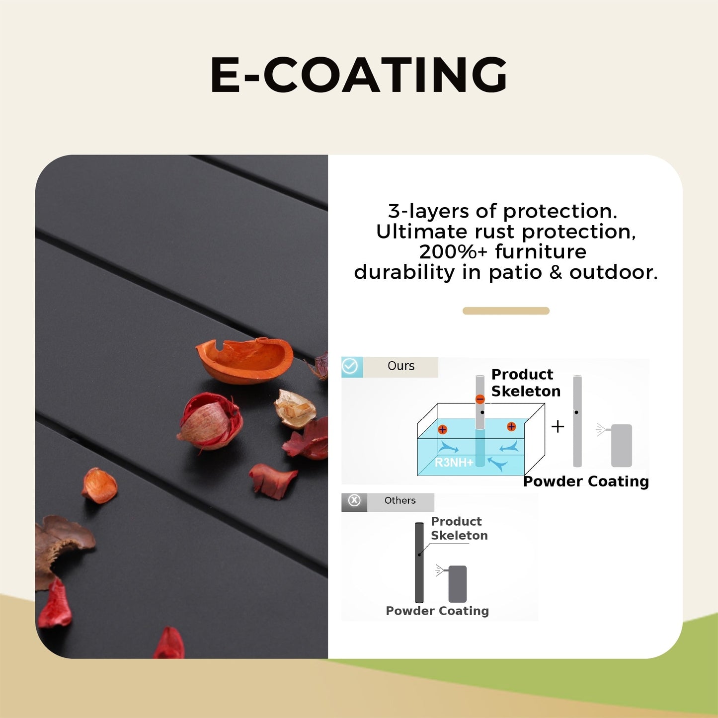 MAISON ARTS Set da pranzo da giardino 8 pezzi con ombrellone da giardino da 13 piedi