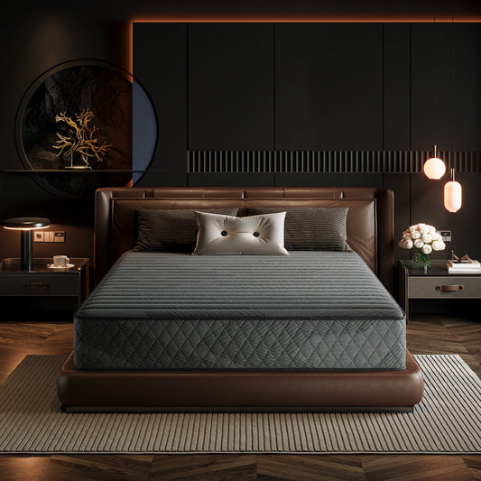 Materasso ibrido in memory foam infuso di gel SweDrea da 8/12 pollici, mediamente rigido, rinfrescante e traspirante con CertiPUR-US, SGS e OEKO-TEX