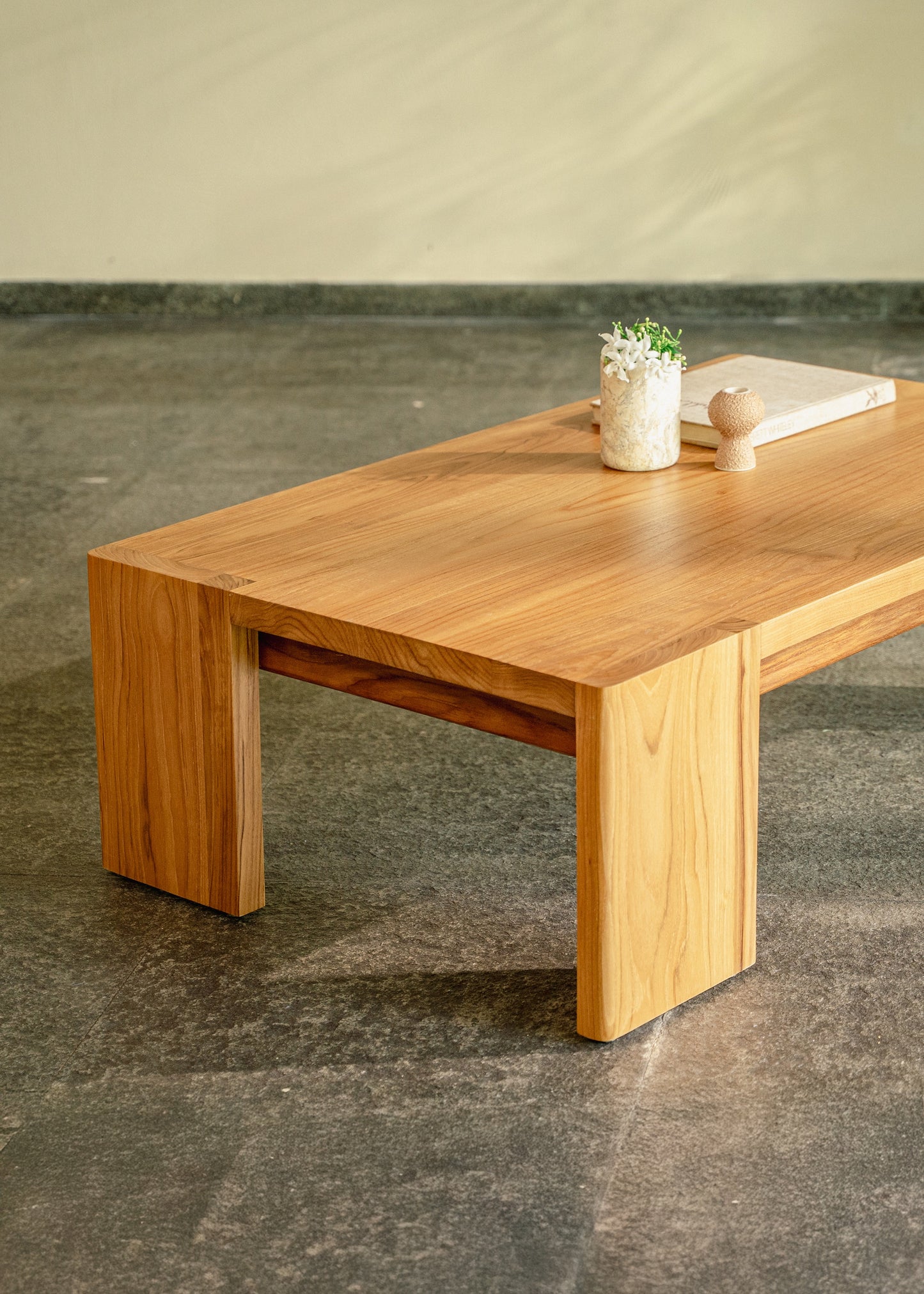 Tavolino da caffè rettangolare in teak Celia