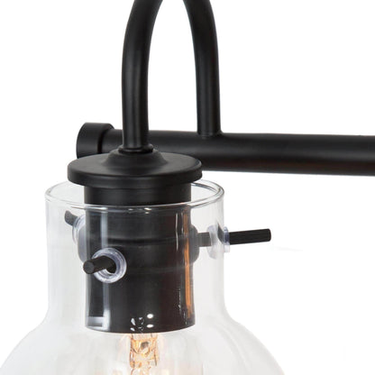 Applique da parete in vetro a forma di sfera, moderna, per bagno, a 3 luci, color oro