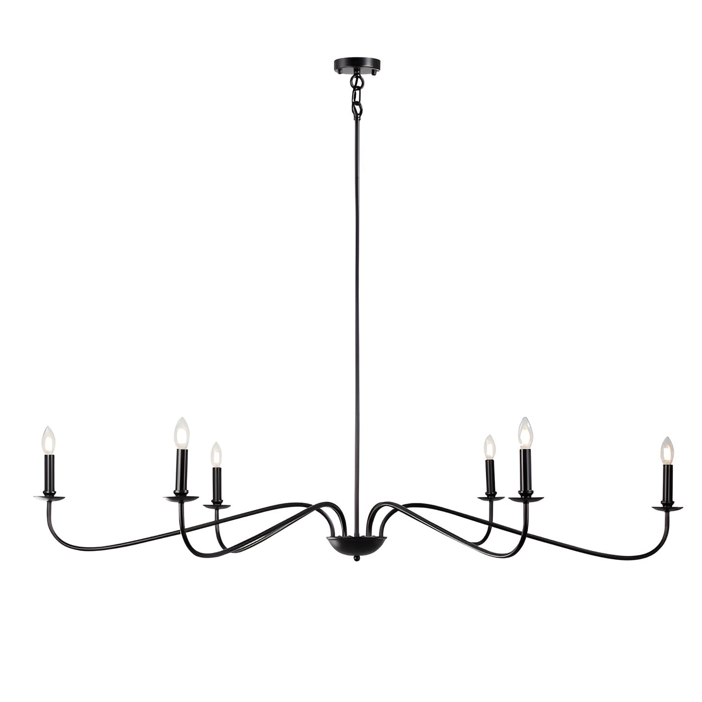 Lampadario minimalista francese classico a 6 luci con illuminazione a candela