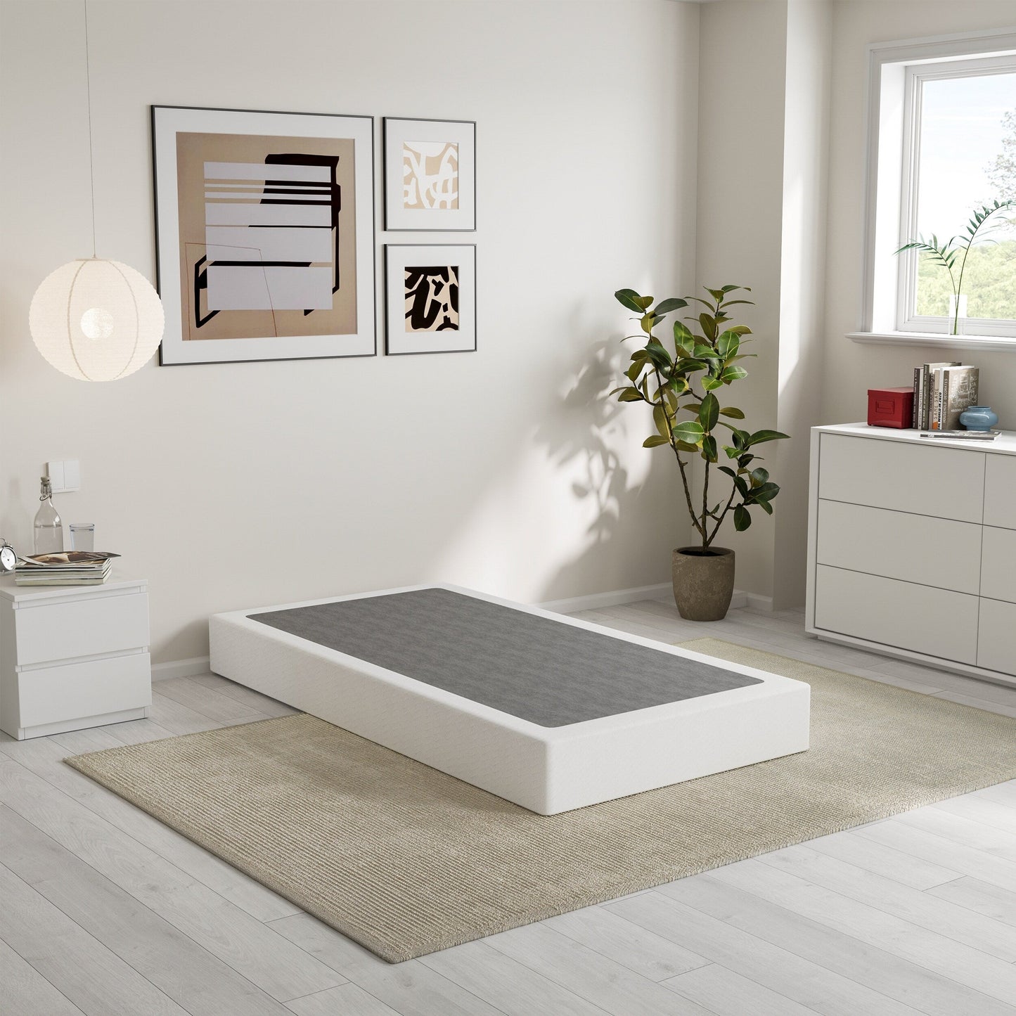 Molla in metallo a basso profilo da 5 pollici, struttura robusta con copertura grigia