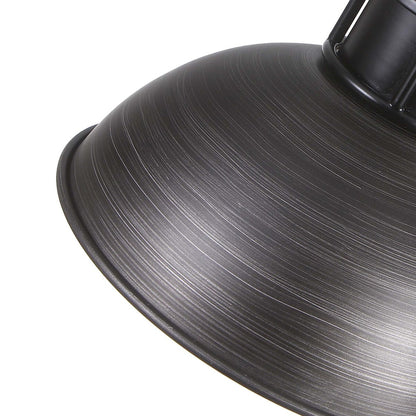 Lampada a sospensione a cupola industriale a 3 luci, in metallo, lineare, per isola da cucina, finitura in bronzo oliato