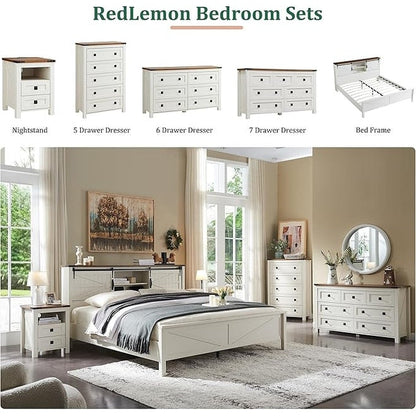 Cassettiera alta in legno da 48 cassetti, stile fattoria, per camera da letto