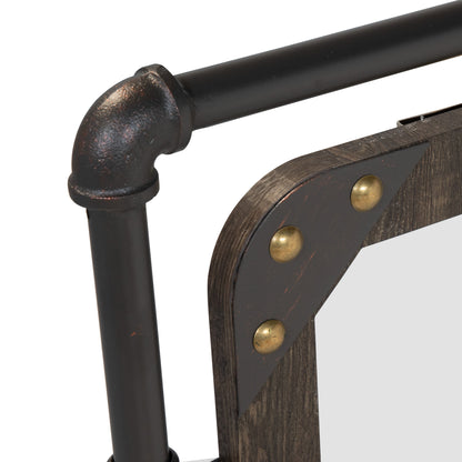 Specchio da parete sospeso in metallo Revo Industrial da 31 pollici di Furniture of America