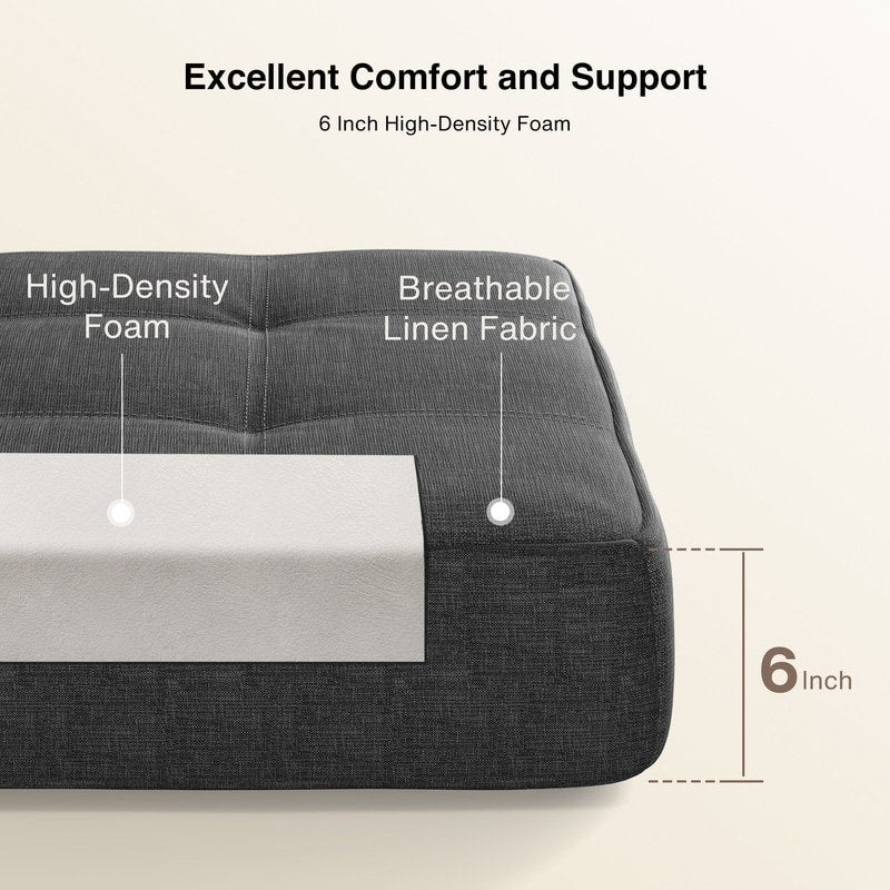 Poltrona trasformabile 3 in 1, sedia pieghevole, letto pieghevole