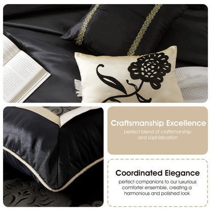 Set copripiumino Nanshing Brie da 9 pezzi in jacquard floreale