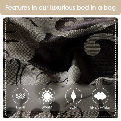 Set copripiumino Nanshing Brie da 9 pezzi in jacquard floreale