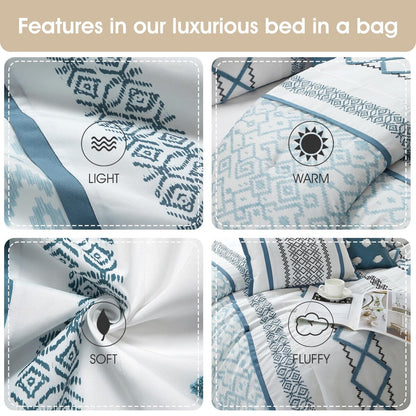 Nanshing Trina Set di piumoni ricamati in stile boho da 15 pezzi