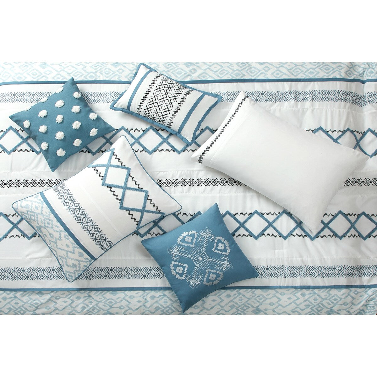 Nanshing Trina Set di piumoni ricamati in stile boho da 15 pezzi