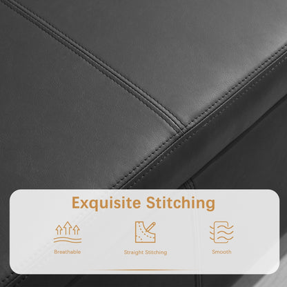 Pouf contenitore rettangolare imbottito 50,3 x 17,50 x 18 in similpelle