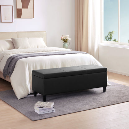 Pouf contenitore rettangolare imbottito 50,3 x 17,50 x 18 in similpelle