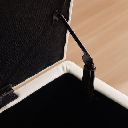 Pouf contenitore rettangolare imbottito 50,3 x 17,50 x 18 in similpelle