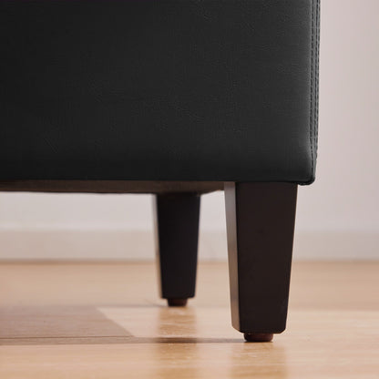 Pouf contenitore rettangolare imbottito 50,3 x 17,50 x 18 in similpelle