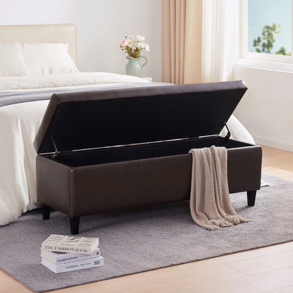 Pouf contenitore rettangolare imbottito 50,3 x 17,50 x 18 in similpelle