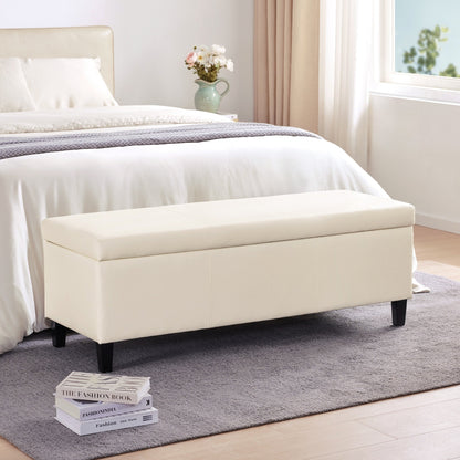 Pouf contenitore rettangolare imbottito 50,3 x 17,50 x 18 in similpelle