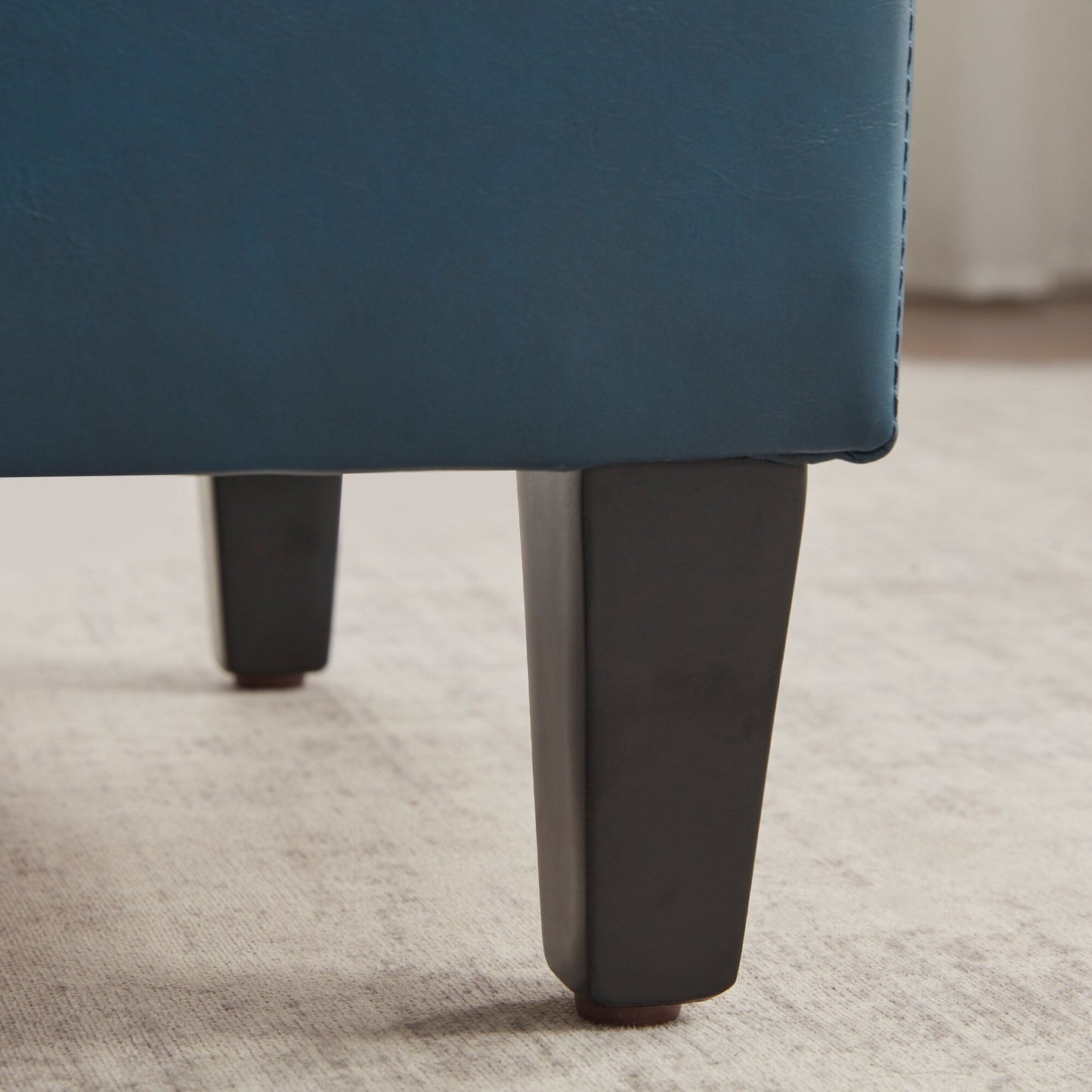 Pouf contenitore rettangolare imbottito 50,3 x 17,50 x 18 in similpelle