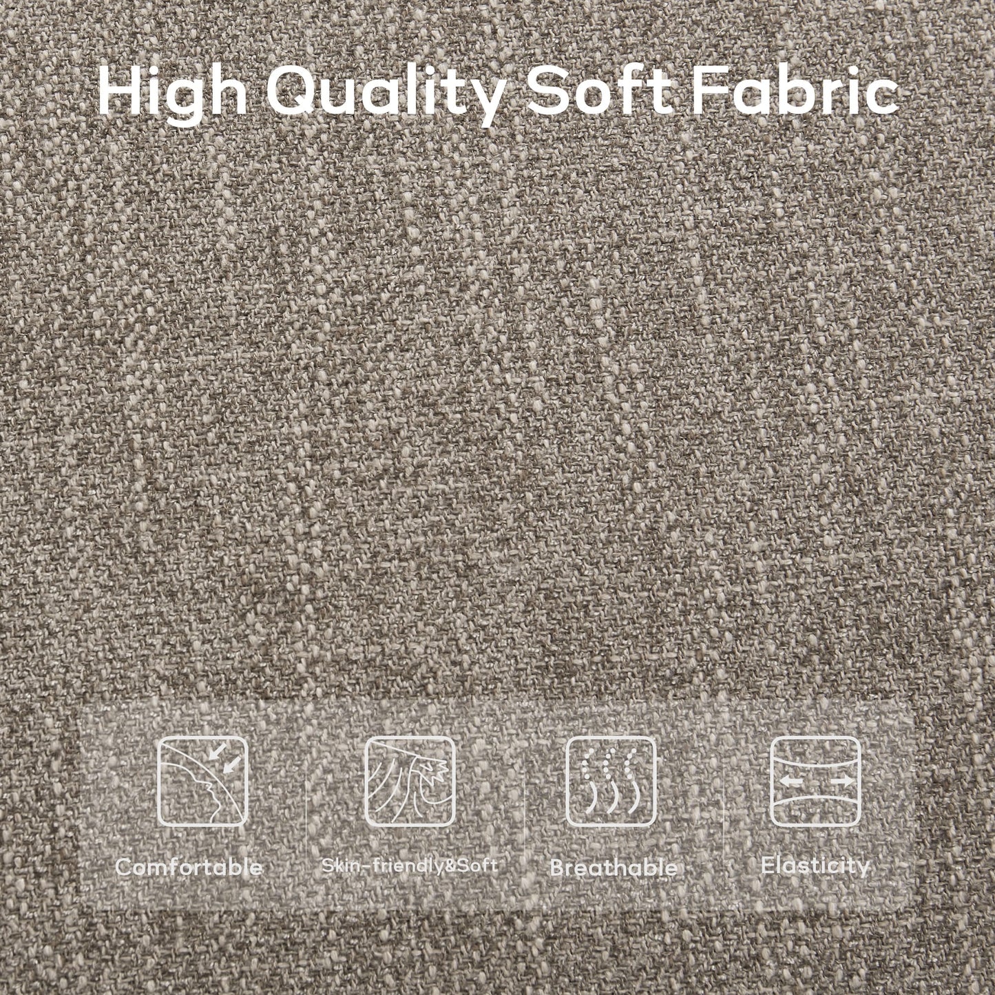 Panca da ingresso imbottita in tessuto, panca da camera da letto per la parte inferiore del letto beige, in legno massello da 44 pollici